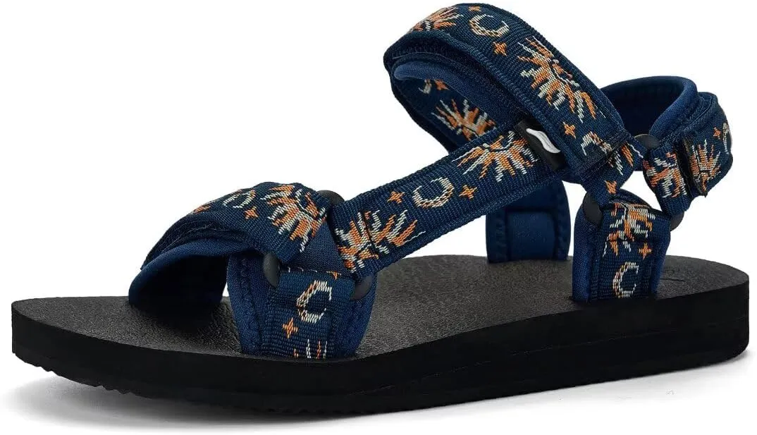 Women's Sandals Hiking Sport Sandals with Arch Support Yoga Mat Insole Comfortable Walking Water Sandals for Beach Travel Athletic