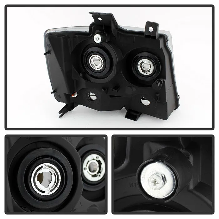 Xtune Crystal Headlights Chevy Suburban (07-14) Black or Black Smoked w/ Amber Turn Signal Light