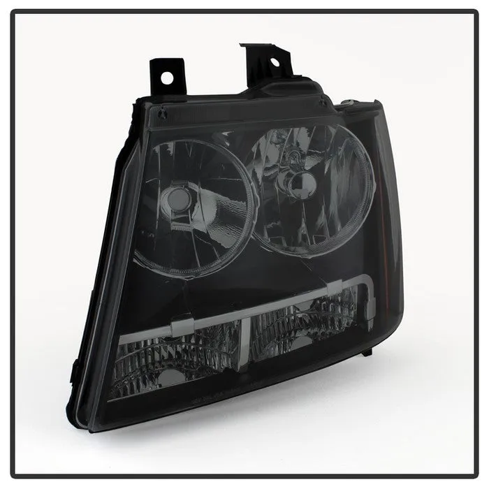 Xtune Crystal Headlights Chevy Suburban (07-14) Black or Black Smoked w/ Amber Turn Signal Light