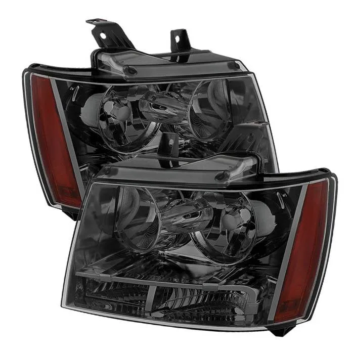 Xtune Crystal Headlights Chevy Suburban (07-14) Black or Black Smoked w/ Amber Turn Signal Light