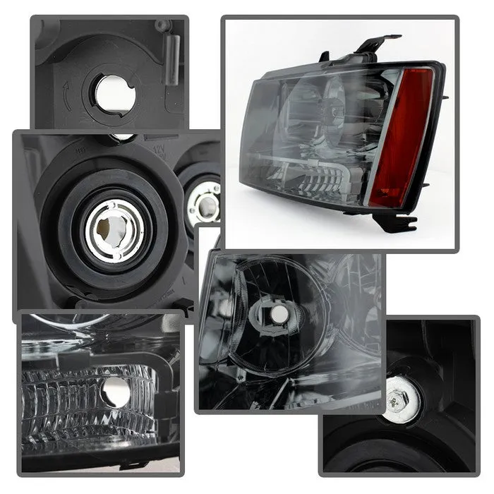 Xtune Crystal Headlights Chevy Suburban (07-14) Black or Black Smoked w/ Amber Turn Signal Light