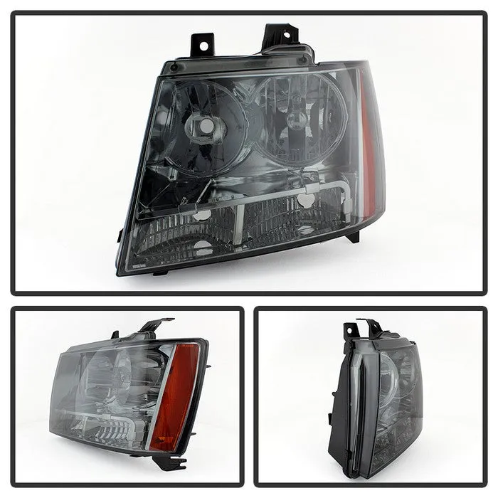 Xtune Crystal Headlights Chevy Suburban (07-14) Black or Black Smoked w/ Amber Turn Signal Light