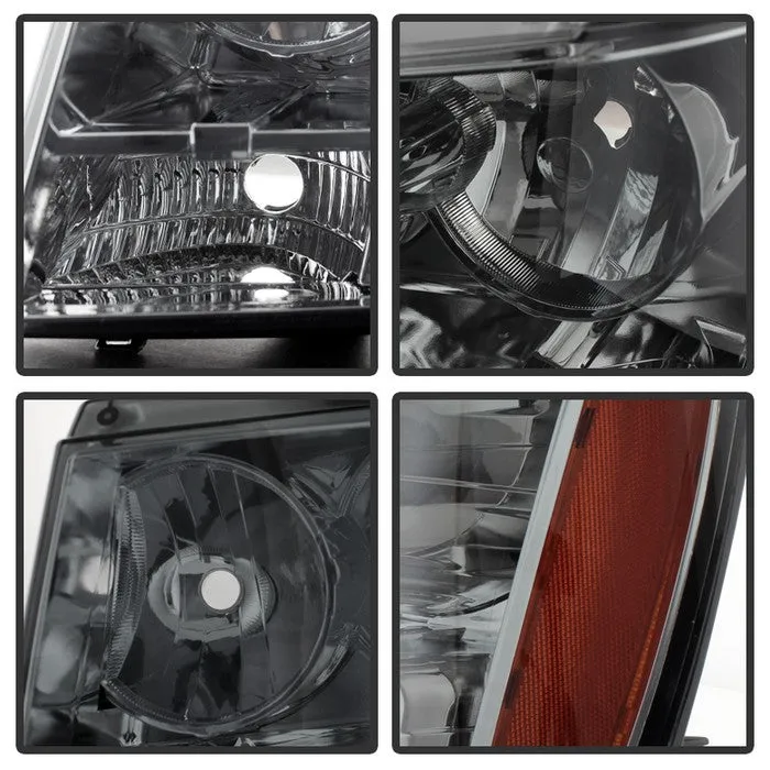 Xtune Crystal Headlights Chevy Suburban (07-14) Black or Black Smoked w/ Amber Turn Signal Light