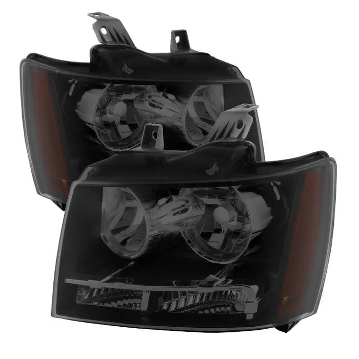 Xtune Crystal Headlights Chevy Suburban (07-14) Black or Black Smoked w/ Amber Turn Signal Light